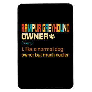 Funny Rampur Greyhound Vintage Retro Dog Mum Dad G Magnet