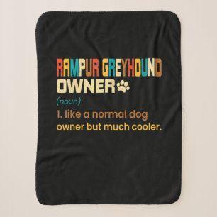 Funny Rampur Greyhound Vintage Retro Dog Mum Dad G Sherpa Blanket
