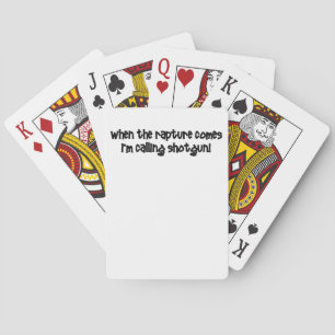 Funny rapture playing cards