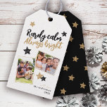 Funny Rarely Calm Always Bright Photo Star Gift Tags<br><div class="desc">From our festive Rarely Calm Always Bright collection</div>
