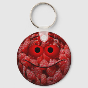 Funny Raspberry Emoticon Key Ring