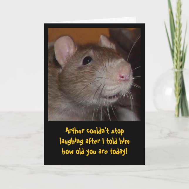 funny rat birthday card (Front)