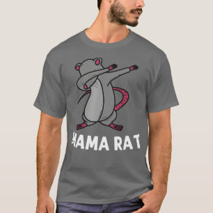 Funny Rat For Women Mum Dabbing Black Brown Rodent T-Shirt