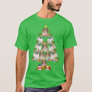 Funny Rat Lover Xmas Lighting Santa Rat Christmas T-Shirt