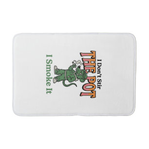 Funny Rat Pot Quote Vintage Engraving Design_1 Bath Mat