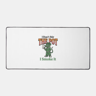 Funny Rat Pot Quote Vintage Engraving Design_1 Desk Mat