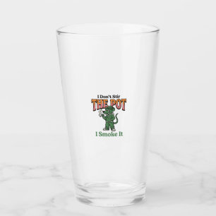 Funny Rat Pot Quote Vintage Engraving Design_1 Glass
