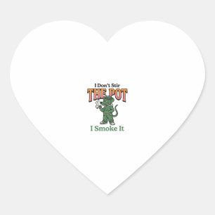 Funny Rat Pot Quote Vintage Engraving Design_1 Heart Sticker