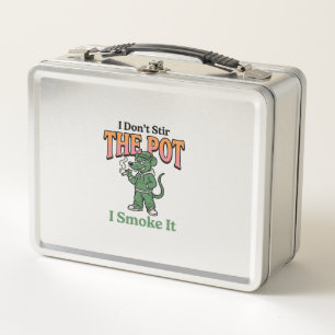Funny Rat Pot Quote Vintage Engraving Design_1 Metal Lunch Box
