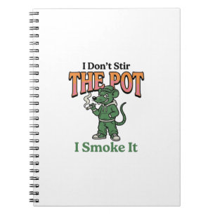 Funny Rat Pot Quote Vintage Engraving Design_1 Notebook
