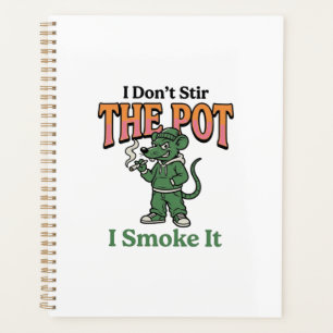 Funny Rat Pot Quote Vintage Engraving Design_1 Planner