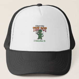 Funny Rat Pot Quote Vintage Engraving Design_1 Trucker Hat