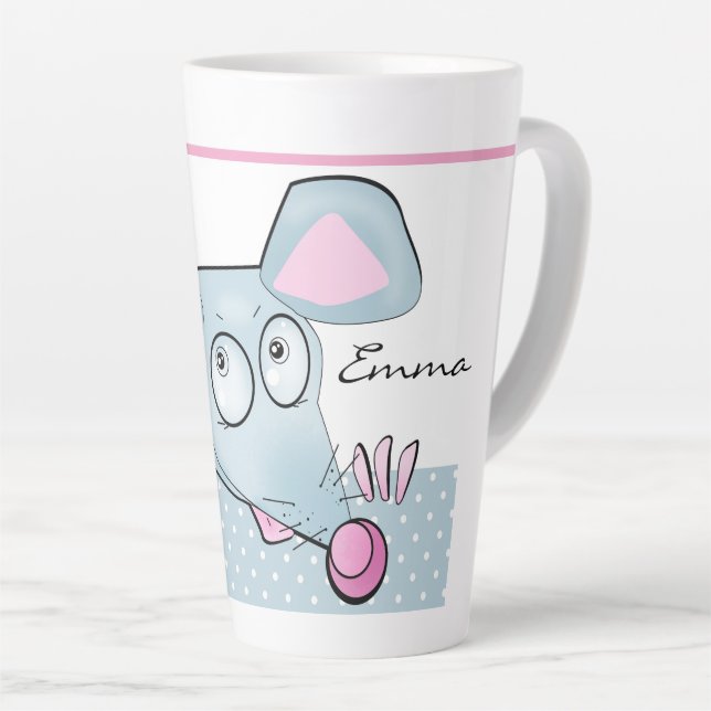 Funny rat, rat, Christmas Latte Mug (Right Angle)