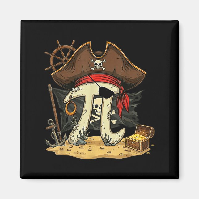 Funny rate pirate piday 314 math teacher science magnet (Front)