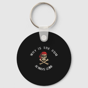 Funny Rate Quote - Why Is The Rum Always Gone_ , S Key Ring