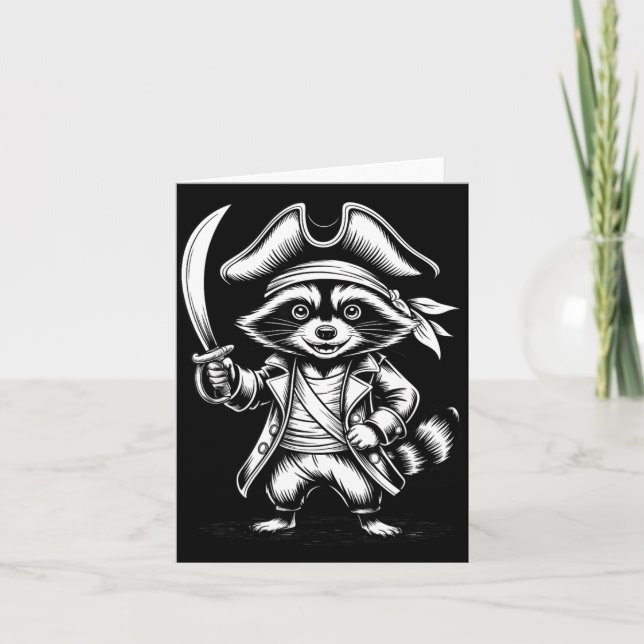 Funny Rate Raccoon  Card (Front)
