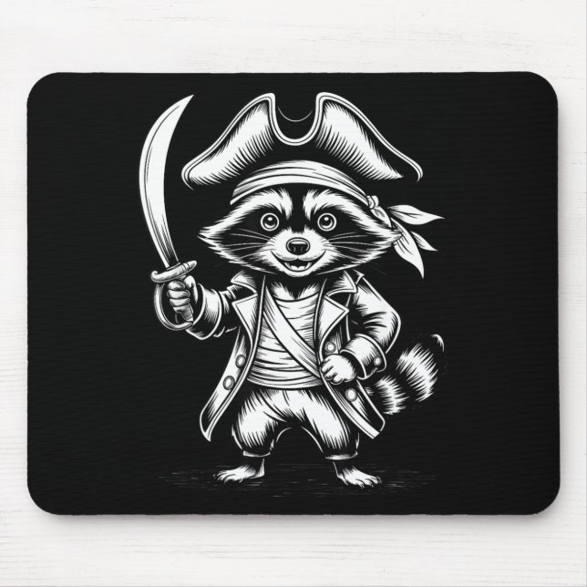 Funny Rate Raccoon  Mouse Mat (Front)