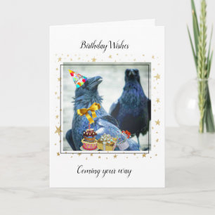 Funny Raven Birthday Card