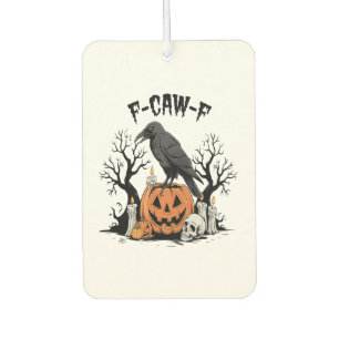 Funny Raven, F-Caw-F, Skull Raven, Gothic Crow Car Air Freshener