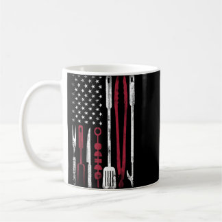 Funny Rbecue Smoke Us Flag July 4th Of Bbq Tools G Coffee Mug