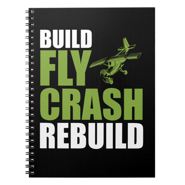 Funny RC Aircraft Pilot Controlled Model Plane Notebook (Front)