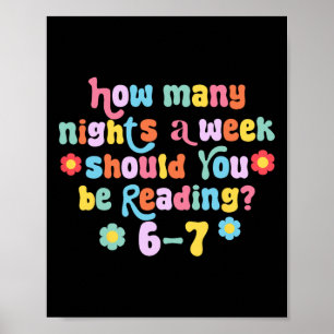 Funny Reading 67 Meme 6-7 Boys Kids Six Seven Teac Poster