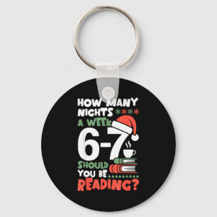 Funny Reading 67 Meme Englieacher Christmas Book L Key Ring