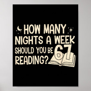 Funny Reading 67 Six Seven Meme Englieacher Book L Poster