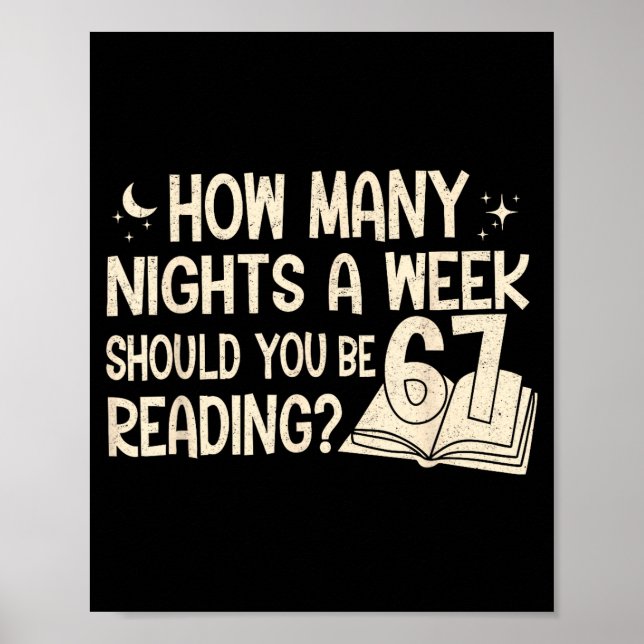 Funny Reading 67 Six Seven Meme Englieacher Book L Poster (Front)