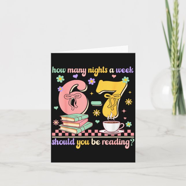 Funny Reading 67 Teacher Six Seven Reading 6 7 Boo Card (Front)