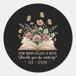 Funny Reading 67 Teacher Six Seven Reading 6 7 Boo Classic Round Sticker
