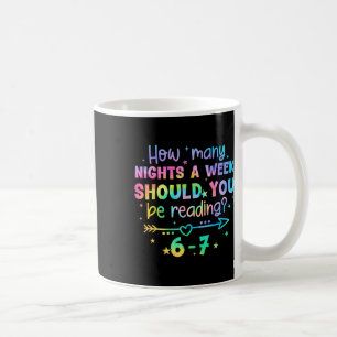 Funny Reading 67 Teacher Six Seven Reading 6 7 Boo Coffee Mug