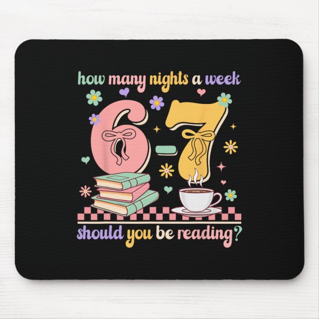 Funny Reading 67 Teacher Six Seven Reading 6 7 Boo Mouse Mat (Front)