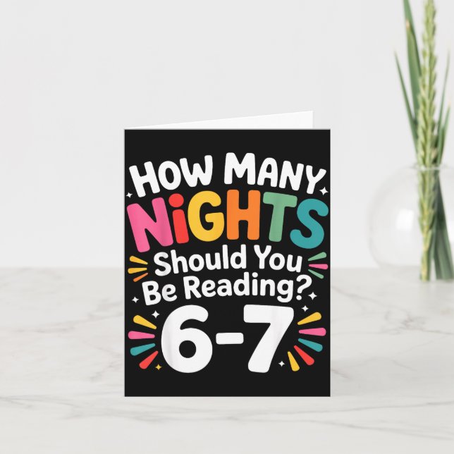 Funny Reading 6 7 Six Seven Meme Englieacher Book  Card (Front)