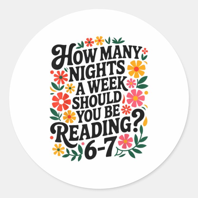 Funny Reading 6 7 Six Seven Meme Englieacher Book  Classic Round Sticker (Front)