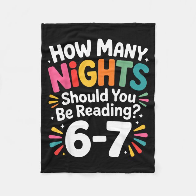 Funny Reading 6 7 Six Seven Meme Englieacher Book  Fleece Blanket (Front)