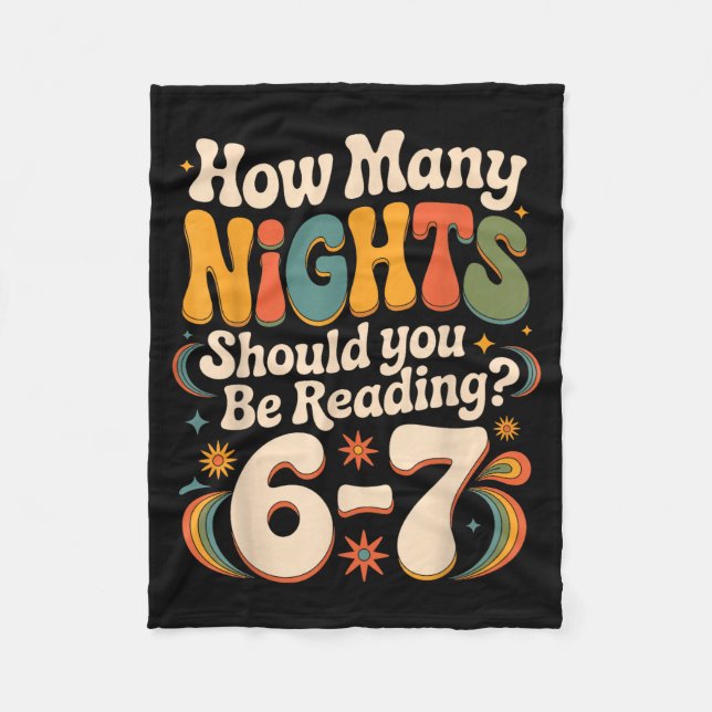 Funny Reading 6 7 Six Seven Meme Englieacher Book  Fleece Blanket (Front)