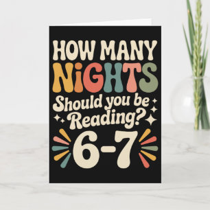 Funny Reading 6 7 Six Seven Meme English Teacher B Card