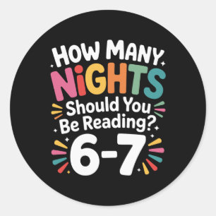 Funny Reading 6 7 Six Seven Meme English Teacher B Classic Round Sticker