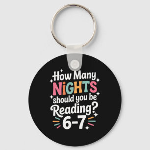 Funny Reading 6 7 Six Seven Meme English Teacher B Key Ring