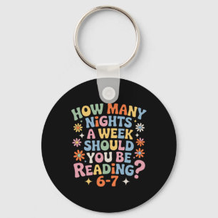 Funny Reading 6 7 Six Seven Meme English Teacher B Key Ring