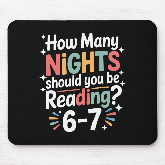 Funny Reading 6 7 Six Seven Meme English Teacher B Mouse Mat (Front)