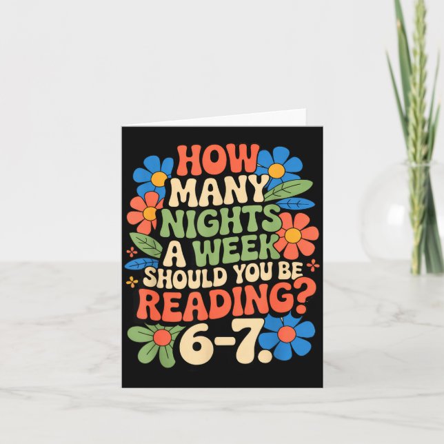 Funny Reading Book Teacher 67 Six Seven Meme  Card (Front)