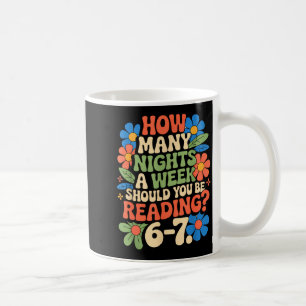Funny Reading Book Teacher 67 Six Seven Meme  Coffee Mug