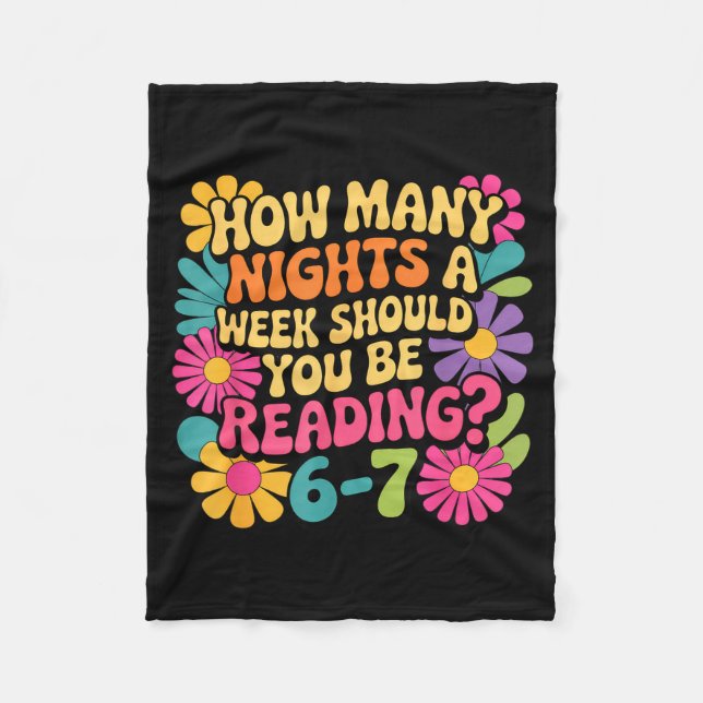 Funny Reading Book Teacher 67 Six Seven Meme  Fleece Blanket (Front)