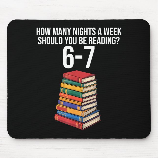 Funny Reading Book Teacher 67 Six Seven Meme  Mouse Mat (Front)