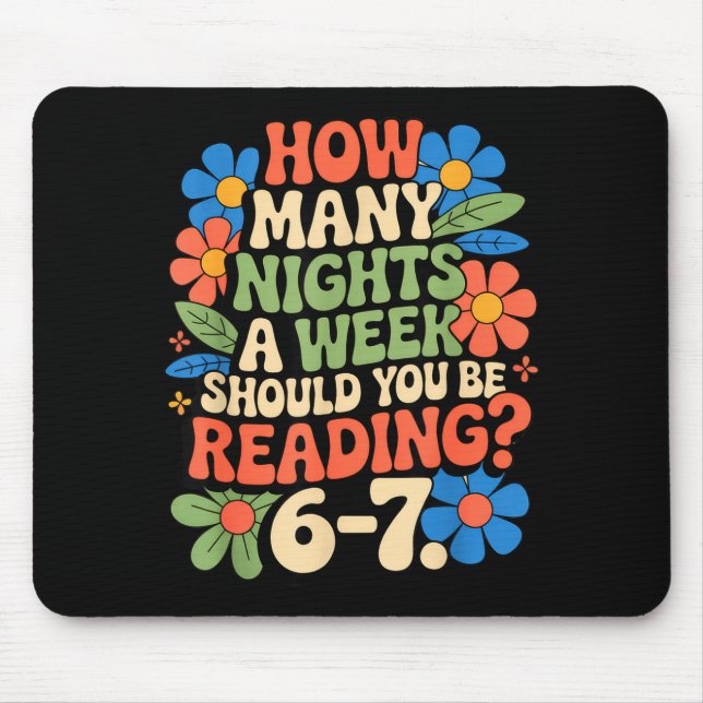 Funny Reading Book Teacher 67 Six Seven Meme  Mouse Mat (Front)