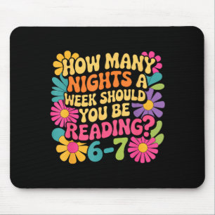 Funny Reading Book Teacher 67 Six Seven Meme  Mouse Mat