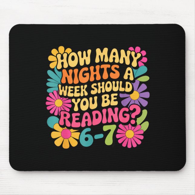 Funny Reading Book Teacher 67 Six Seven Meme  Mouse Mat (Front)