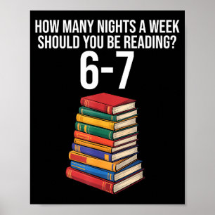 Funny Reading Book Teacher 67 Six Seven Meme Poster